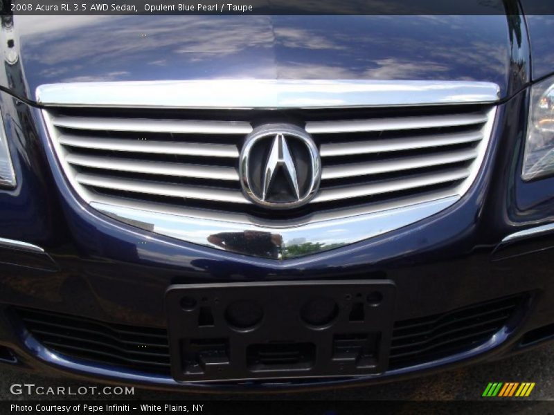 Opulent Blue Pearl / Taupe 2008 Acura RL 3.5 AWD Sedan