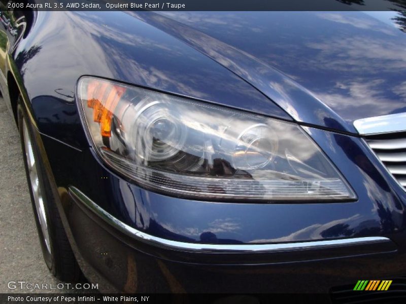 Opulent Blue Pearl / Taupe 2008 Acura RL 3.5 AWD Sedan