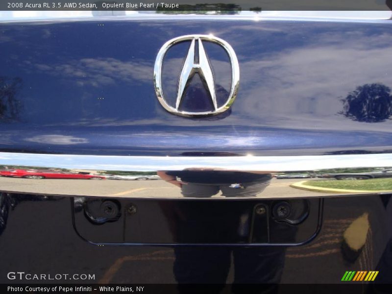 Opulent Blue Pearl / Taupe 2008 Acura RL 3.5 AWD Sedan