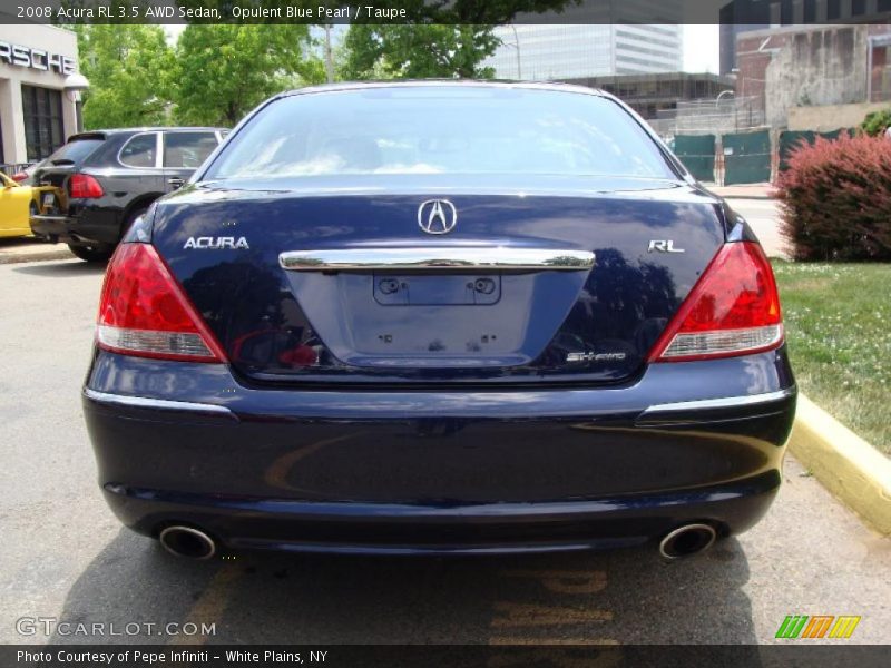 Opulent Blue Pearl / Taupe 2008 Acura RL 3.5 AWD Sedan