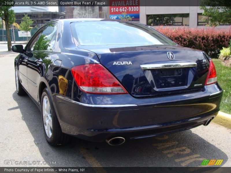 Opulent Blue Pearl / Taupe 2008 Acura RL 3.5 AWD Sedan