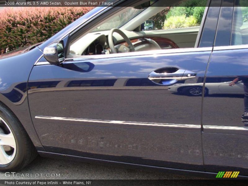 Opulent Blue Pearl / Taupe 2008 Acura RL 3.5 AWD Sedan