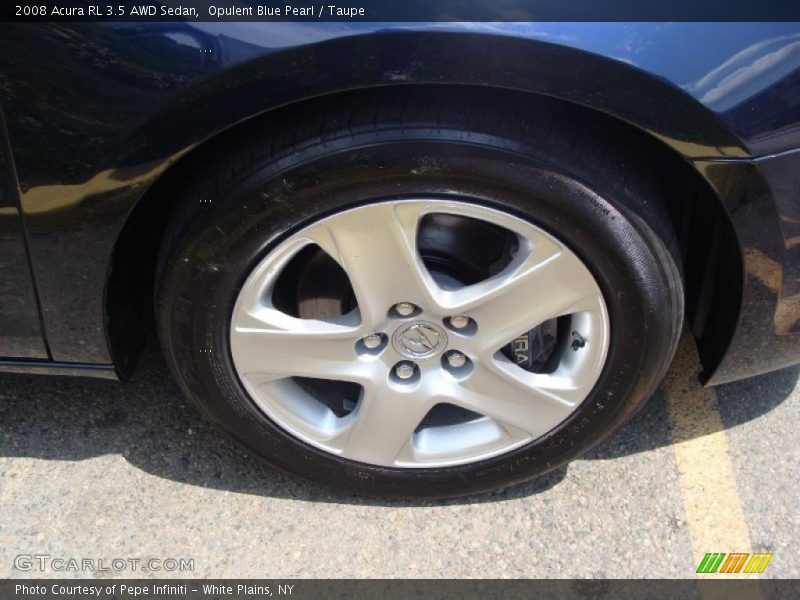 Opulent Blue Pearl / Taupe 2008 Acura RL 3.5 AWD Sedan