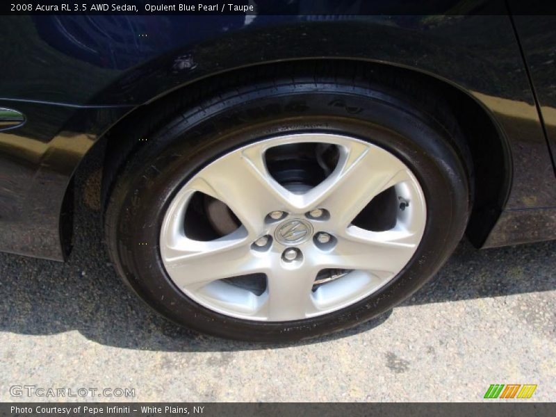 Opulent Blue Pearl / Taupe 2008 Acura RL 3.5 AWD Sedan