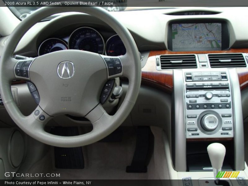 Opulent Blue Pearl / Taupe 2008 Acura RL 3.5 AWD Sedan