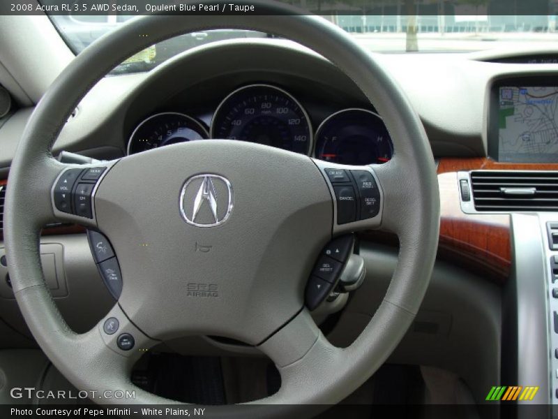 Opulent Blue Pearl / Taupe 2008 Acura RL 3.5 AWD Sedan