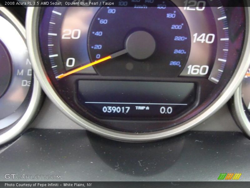 Opulent Blue Pearl / Taupe 2008 Acura RL 3.5 AWD Sedan