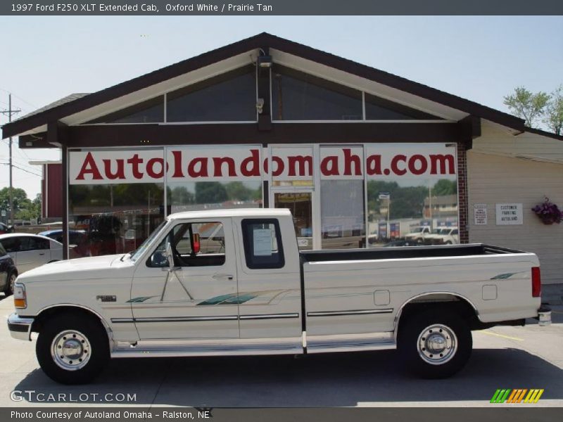 Oxford White / Prairie Tan 1997 Ford F250 XLT Extended Cab