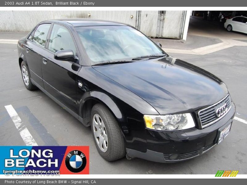 Brilliant Black / Ebony 2003 Audi A4 1.8T Sedan