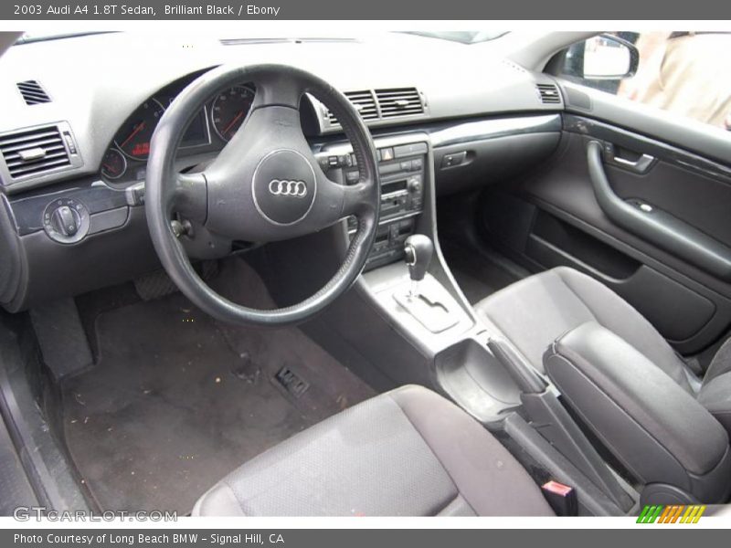 Brilliant Black / Ebony 2003 Audi A4 1.8T Sedan