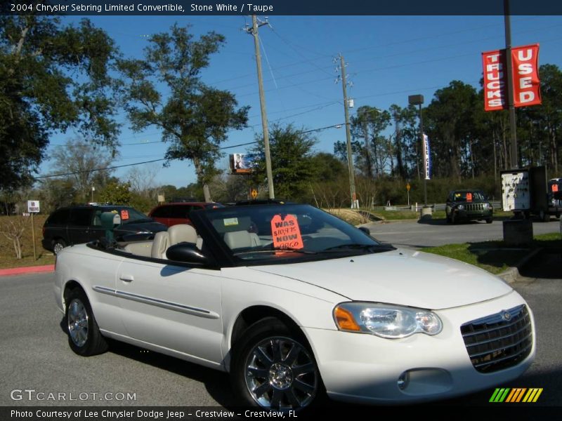 Stone White / Taupe 2004 Chrysler Sebring Limited Convertible