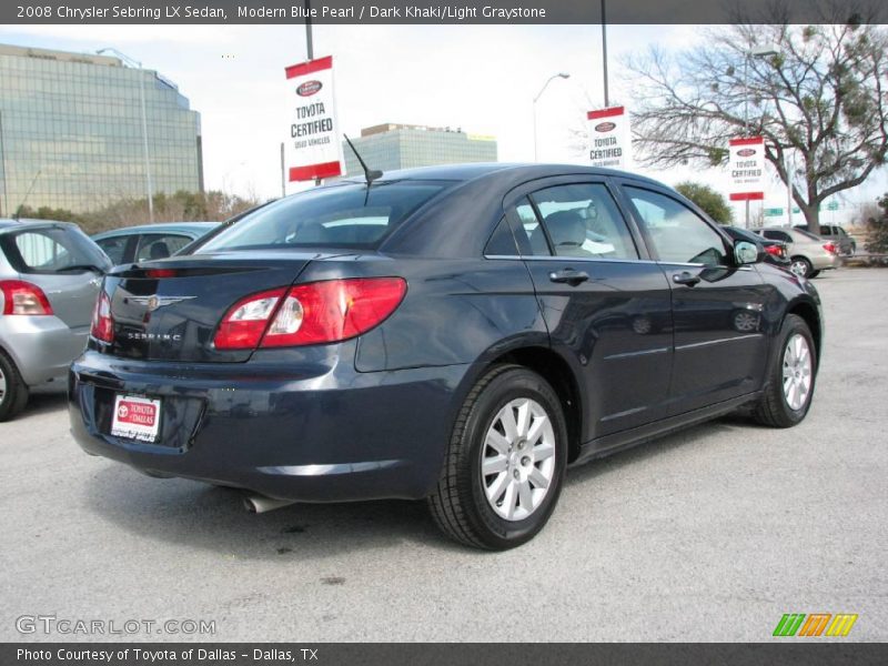 Modern Blue Pearl / Dark Khaki/Light Graystone 2008 Chrysler Sebring LX Sedan