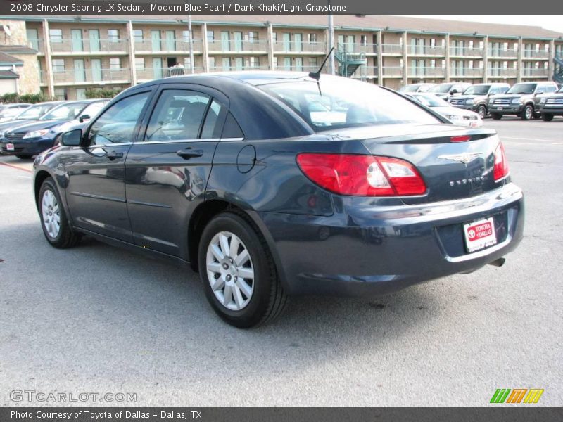 Modern Blue Pearl / Dark Khaki/Light Graystone 2008 Chrysler Sebring LX Sedan