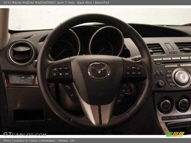 Black Mica / Black/Red 2010 Mazda MAZDA3 MAZDASPEED3 Sport 5 Door
