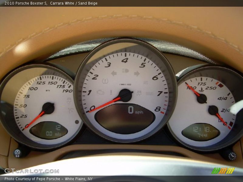 Carrara White / Sand Beige 2010 Porsche Boxster S