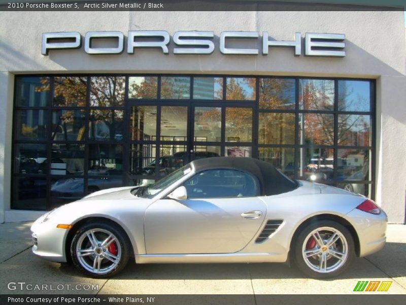 Arctic Silver Metallic / Black 2010 Porsche Boxster S