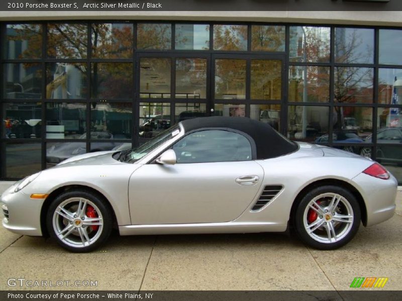 Arctic Silver Metallic / Black 2010 Porsche Boxster S