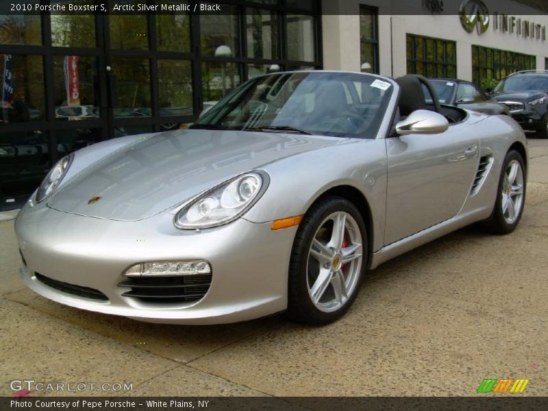 Arctic Silver Metallic / Black 2010 Porsche Boxster S