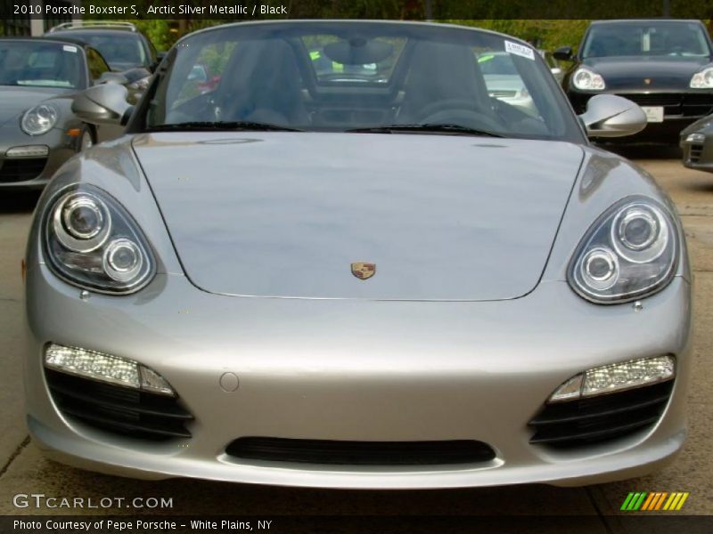 Arctic Silver Metallic / Black 2010 Porsche Boxster S