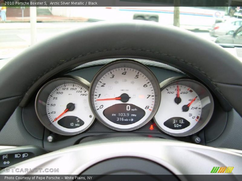 Arctic Silver Metallic / Black 2010 Porsche Boxster S