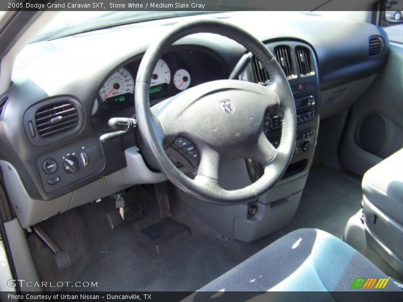 Stone White / Medium Slate Gray 2005 Dodge Grand Caravan SXT