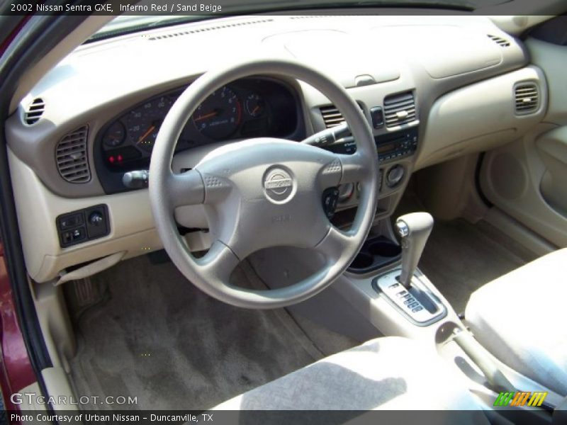 Inferno Red / Sand Beige 2002 Nissan Sentra GXE