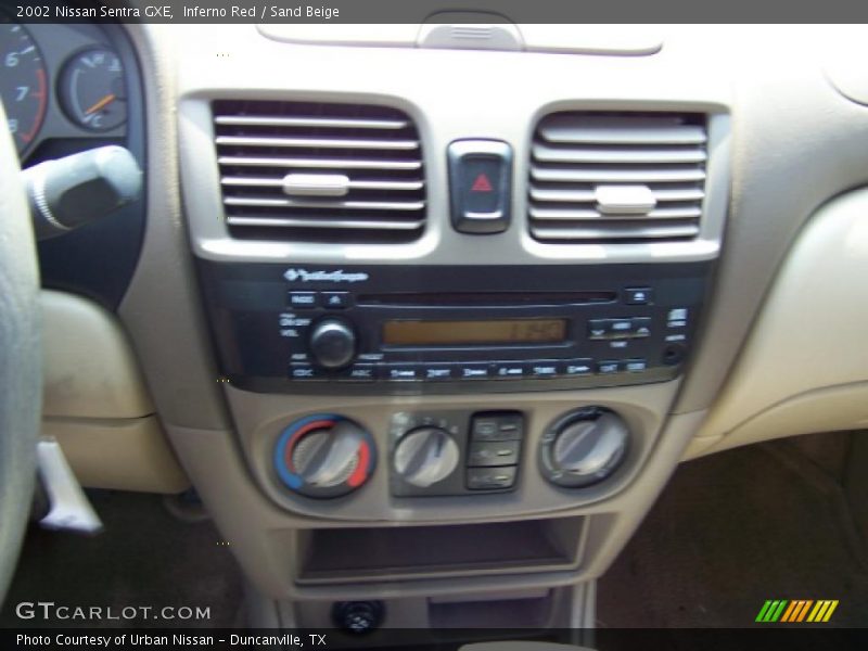 Inferno Red / Sand Beige 2002 Nissan Sentra GXE
