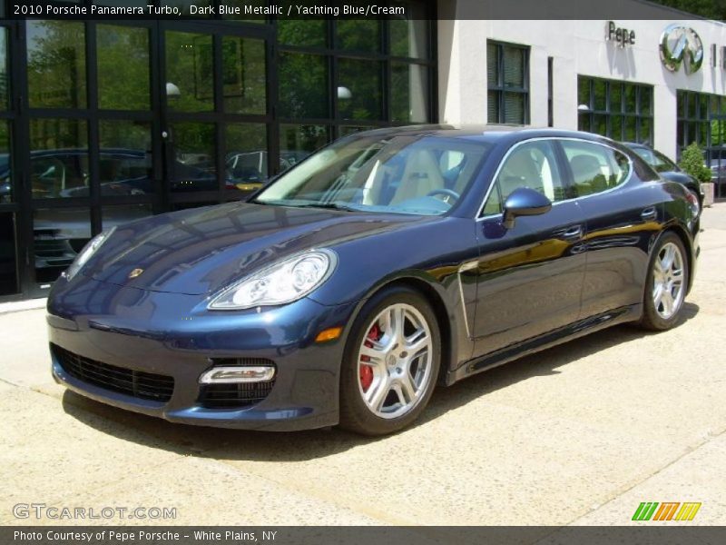 Dark Blue Metallic / Yachting Blue/Cream 2010 Porsche Panamera Turbo