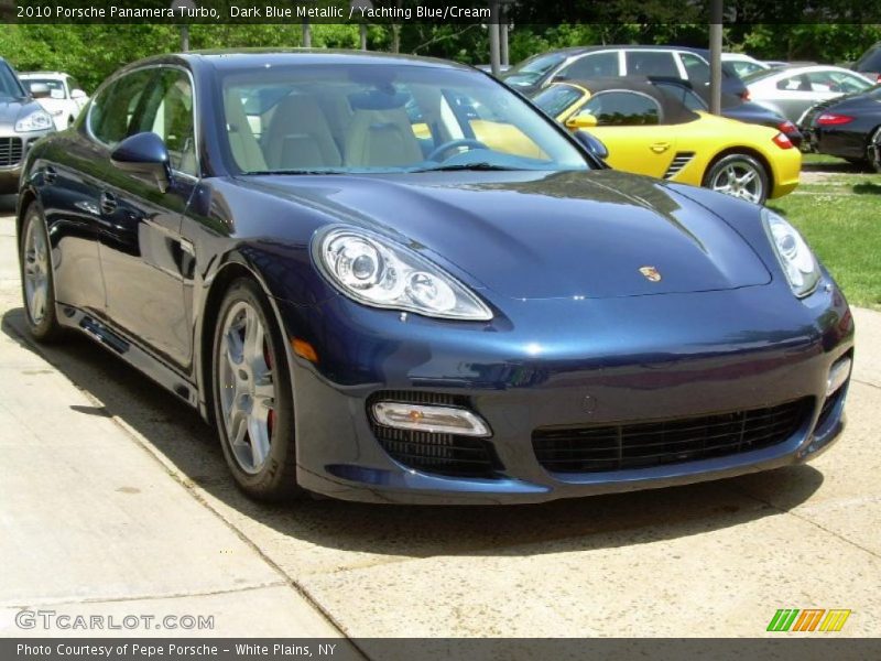 Dark Blue Metallic / Yachting Blue/Cream 2010 Porsche Panamera Turbo