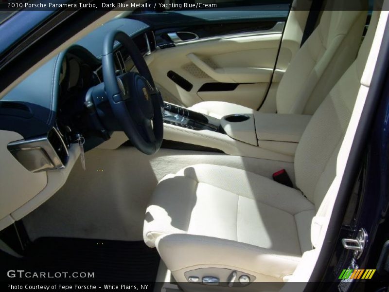 Dark Blue Metallic / Yachting Blue/Cream 2010 Porsche Panamera Turbo