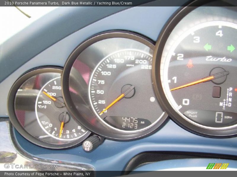 Dark Blue Metallic / Yachting Blue/Cream 2010 Porsche Panamera Turbo