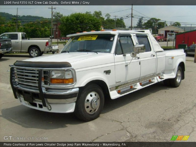 Oxford White / Grey 1996 Ford F350 XLT Crew Cab Dually