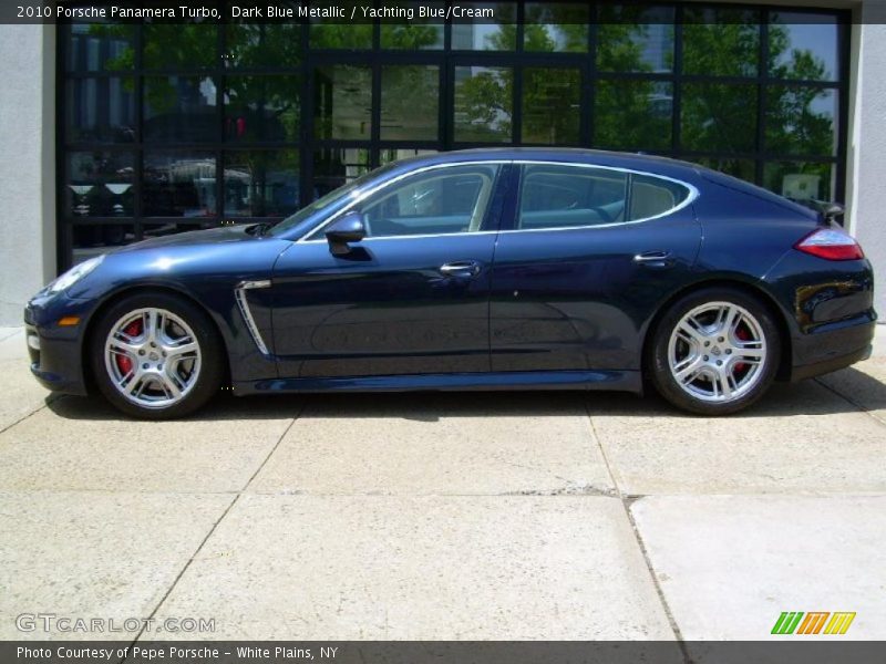 Dark Blue Metallic / Yachting Blue/Cream 2010 Porsche Panamera Turbo