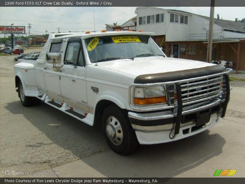 Oxford White / Grey 1996 Ford F350 XLT Crew Cab Dually