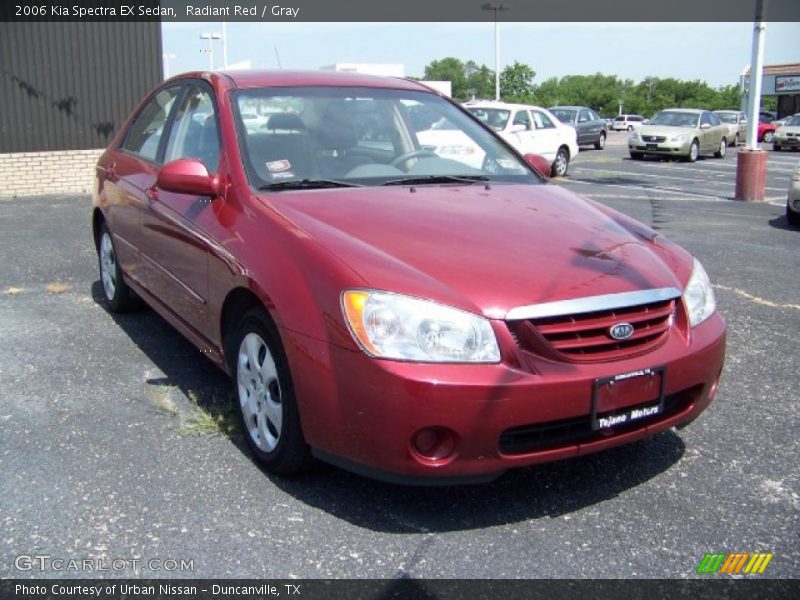 Radiant Red / Gray 2006 Kia Spectra EX Sedan