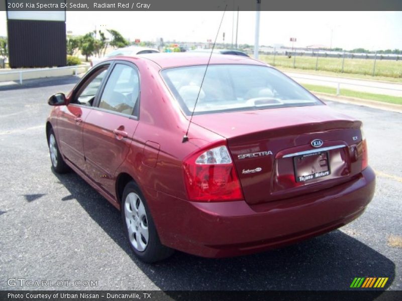 Radiant Red / Gray 2006 Kia Spectra EX Sedan