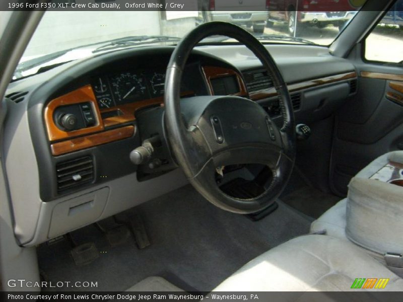 Oxford White / Grey 1996 Ford F350 XLT Crew Cab Dually