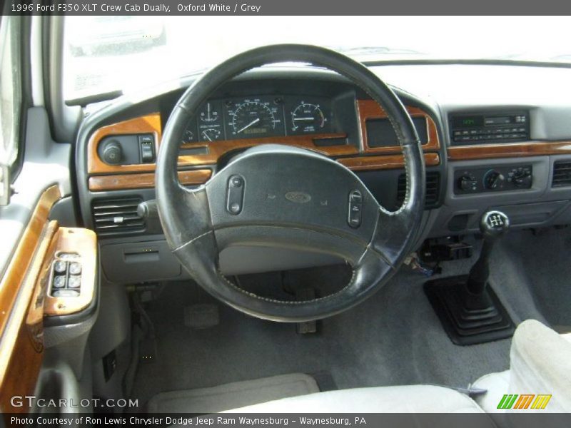Oxford White / Grey 1996 Ford F350 XLT Crew Cab Dually