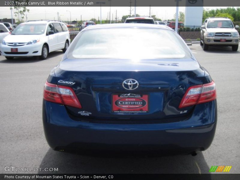 Blue Ribbon Metallic / Ash 2007 Toyota Camry LE