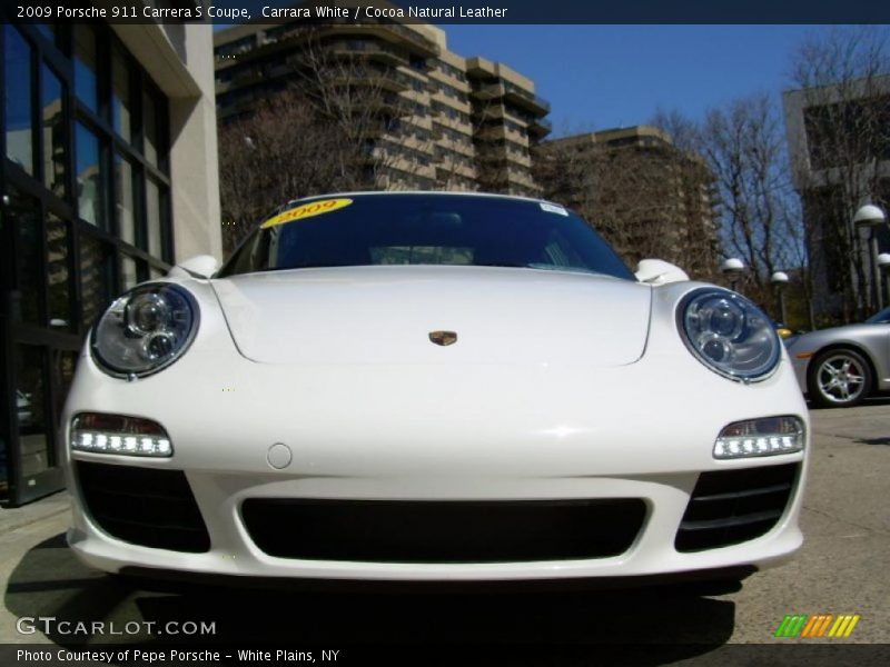 Carrara White / Cocoa Natural Leather 2009 Porsche 911 Carrera S Coupe