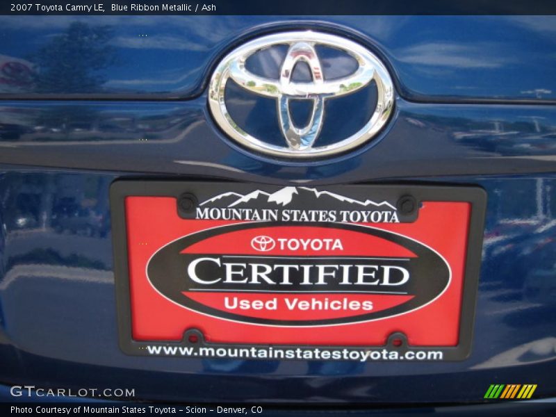 Blue Ribbon Metallic / Ash 2007 Toyota Camry LE
