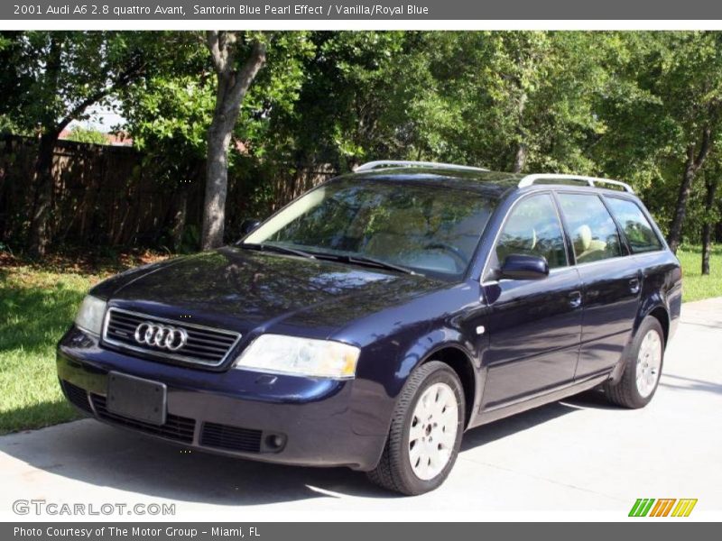 Santorin Blue Pearl Effect / Vanilla/Royal Blue 2001 Audi A6 2.8 quattro Avant