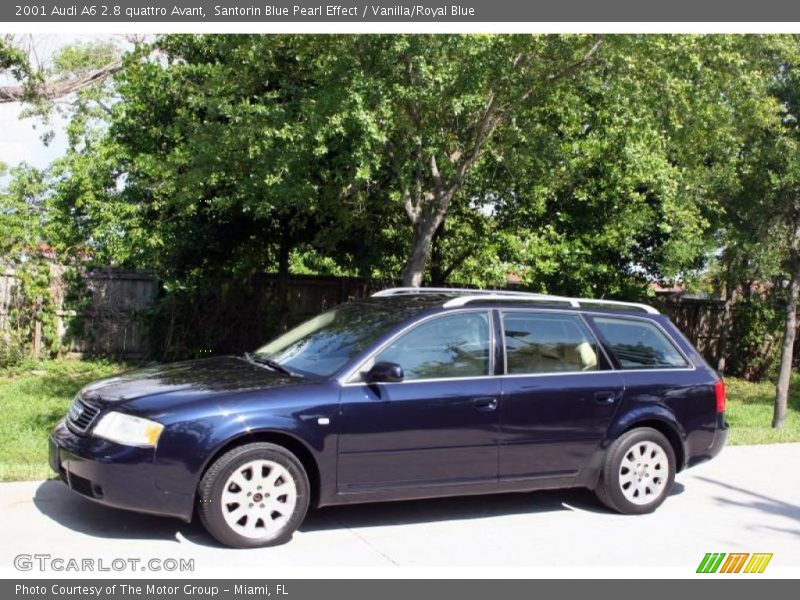 Santorin Blue Pearl Effect / Vanilla/Royal Blue 2001 Audi A6 2.8 quattro Avant