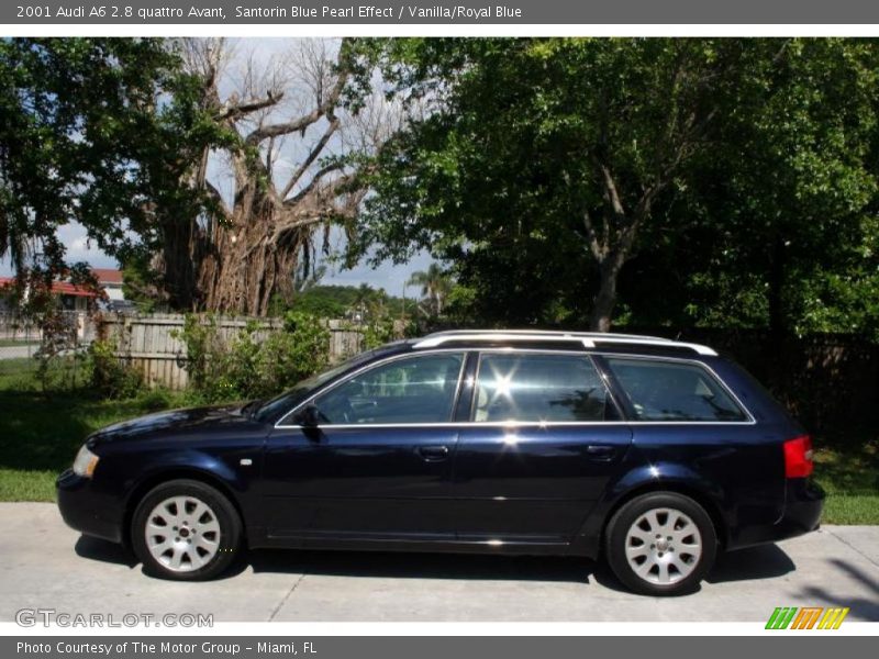Santorin Blue Pearl Effect / Vanilla/Royal Blue 2001 Audi A6 2.8 quattro Avant