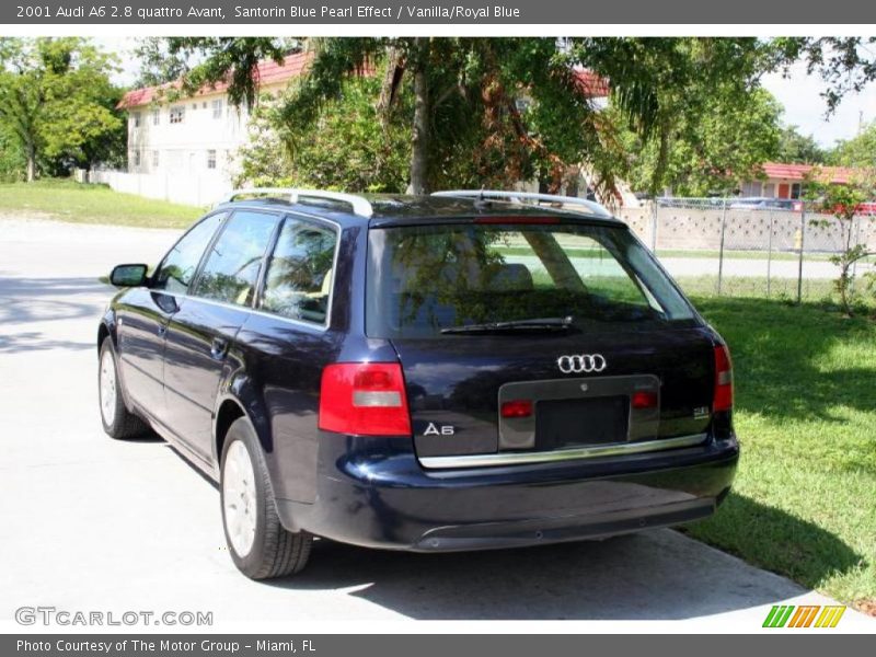 Santorin Blue Pearl Effect / Vanilla/Royal Blue 2001 Audi A6 2.8 quattro Avant