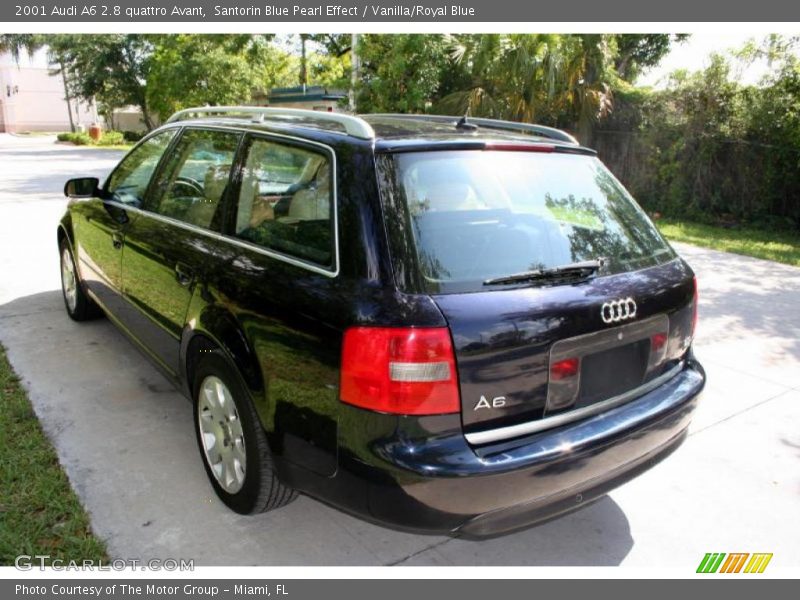 Santorin Blue Pearl Effect / Vanilla/Royal Blue 2001 Audi A6 2.8 quattro Avant