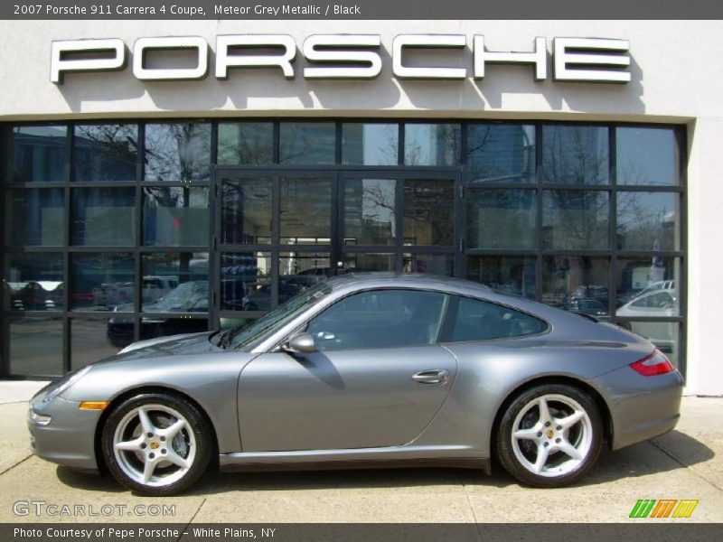 Meteor Grey Metallic / Black 2007 Porsche 911 Carrera 4 Coupe
