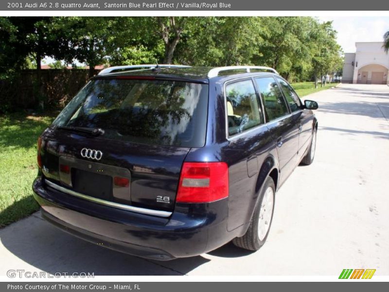 Santorin Blue Pearl Effect / Vanilla/Royal Blue 2001 Audi A6 2.8 quattro Avant