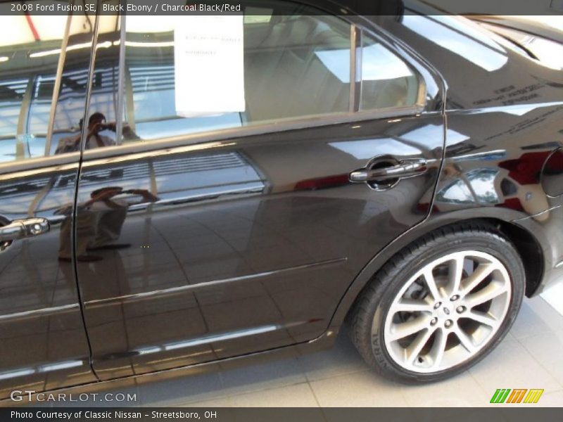 Black Ebony / Charcoal Black/Red 2008 Ford Fusion SE