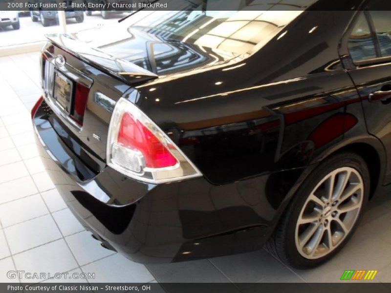 Black Ebony / Charcoal Black/Red 2008 Ford Fusion SE